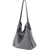 Large-capacity Tote Bag, Striped Commuter Single-shoulder Bag, Women's Casual Underarm Bag