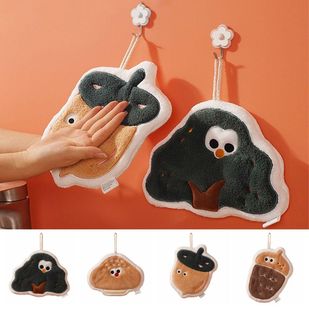 

Creative Cartoon Hand Towels Thickened Kitchen Microfiber Towels Home Decor Style 3