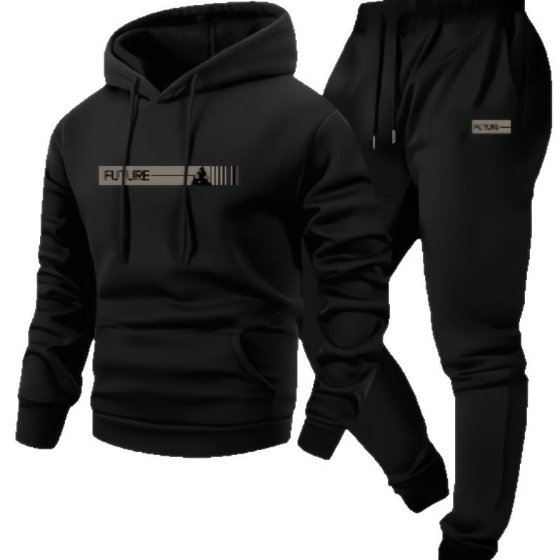 European size new casual fashion men's and women's sweaters, printed hoodies and drawstring sports suits Europe and the United States