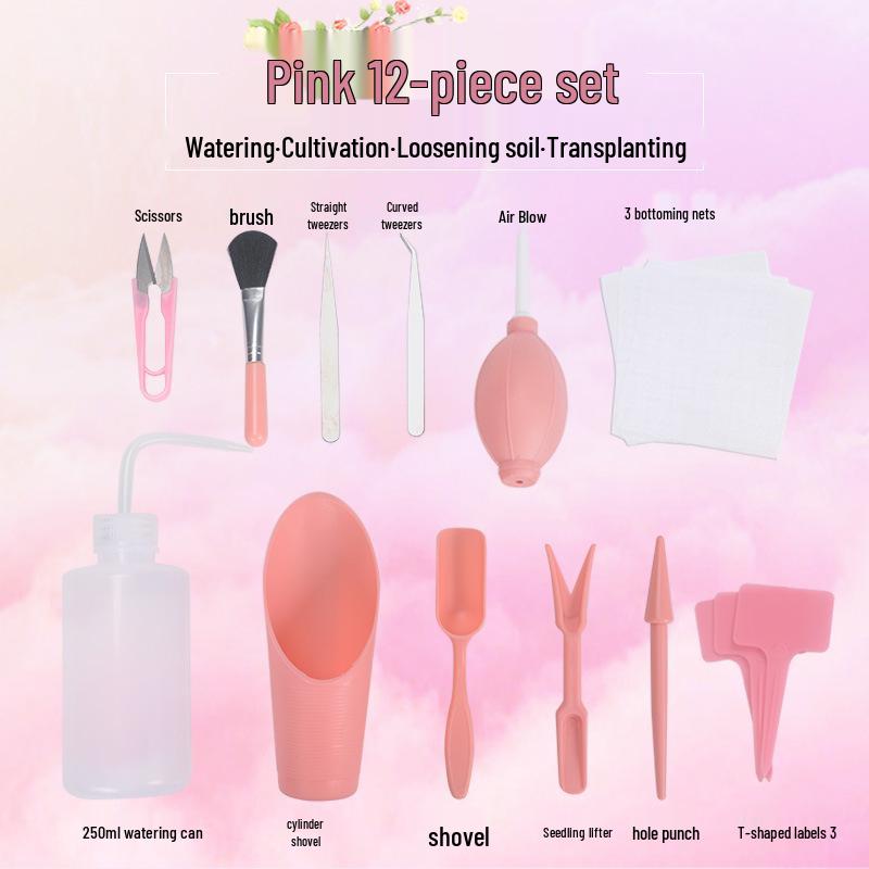 Succulent Planting Tool Set: Gardening Supplies & Bonsai Tools with Watering Can