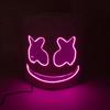 Máscara Marshmello DJ Brillante Hip Hop Baile Bar Discoteca Espectáculo Accesorios DIY LED Marshmallow Cos Máscara Diy Hombres DJ Disco Máscara Disfraz