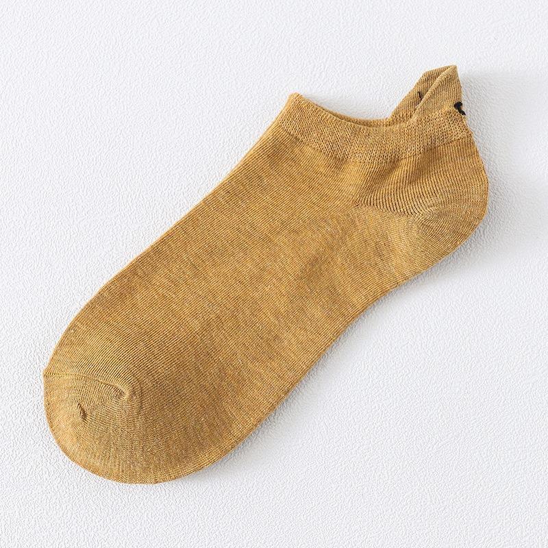 Nye dame glade sokker tegneserie Smiley-fjes sokker søte broderte ankelsokker morsomme jentesokker bomullssokker