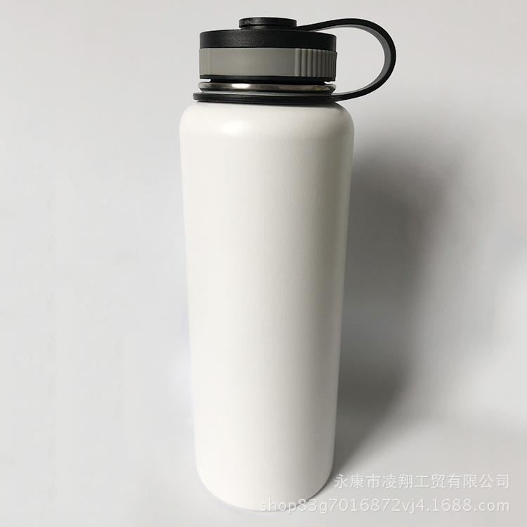 American large mouth thermos cup, outdoor large capacity stainless steel sports kettle 40oz белый