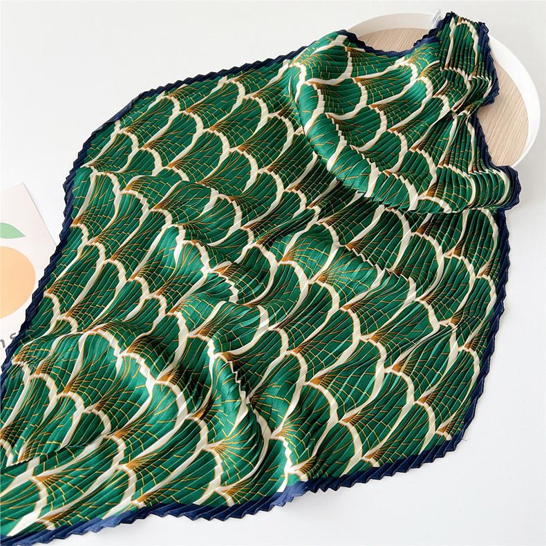 

Various Styles Summer Autumn 70CM Square Pleated Neck Shawls For Women Fashion Printing Thin Women Neckerchiefs Bags Scarfs 42cmx92cm