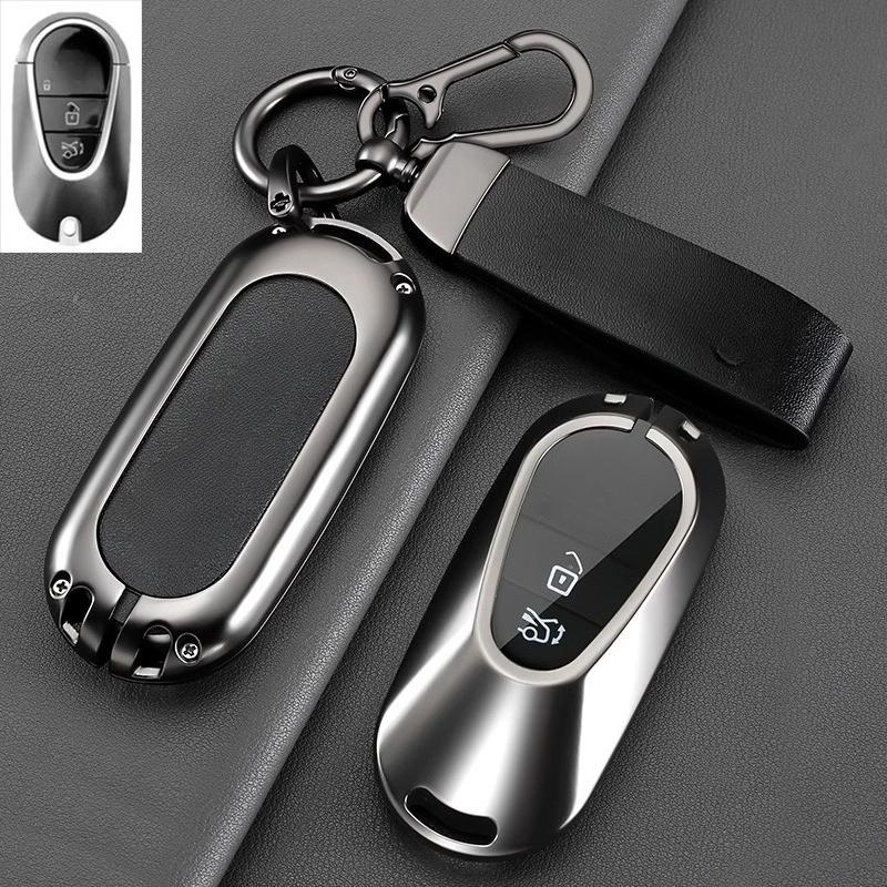 For Mercedes Benz new key protection case C260L shell E300L buckle A200L car glass/GLB/GLC/GLE high-end feel