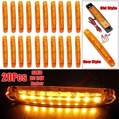 4x 2.5 Polegadas Round 13 Led lado marcador de Caminhão Trailer Luz Âmbar