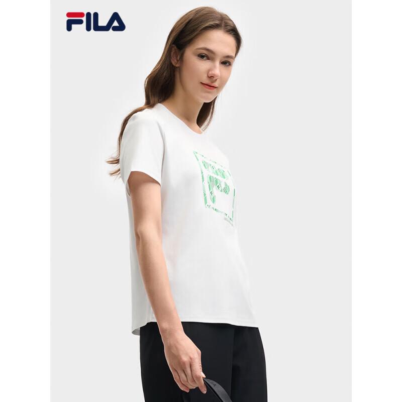 FILA Women's Knitted Short Sleeve Round Neck T-Shirt