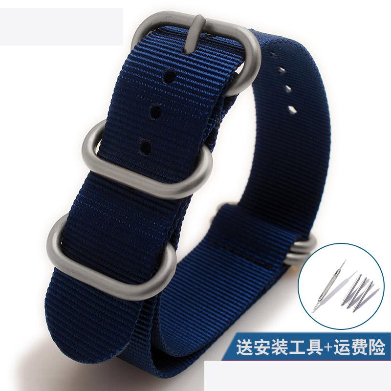 Nylon Watch Strap Bracelet Watch Strap 20 22 23 24 26mm Sport Fashion Bracelet Watch Accessories Manual Suture Simple Strap