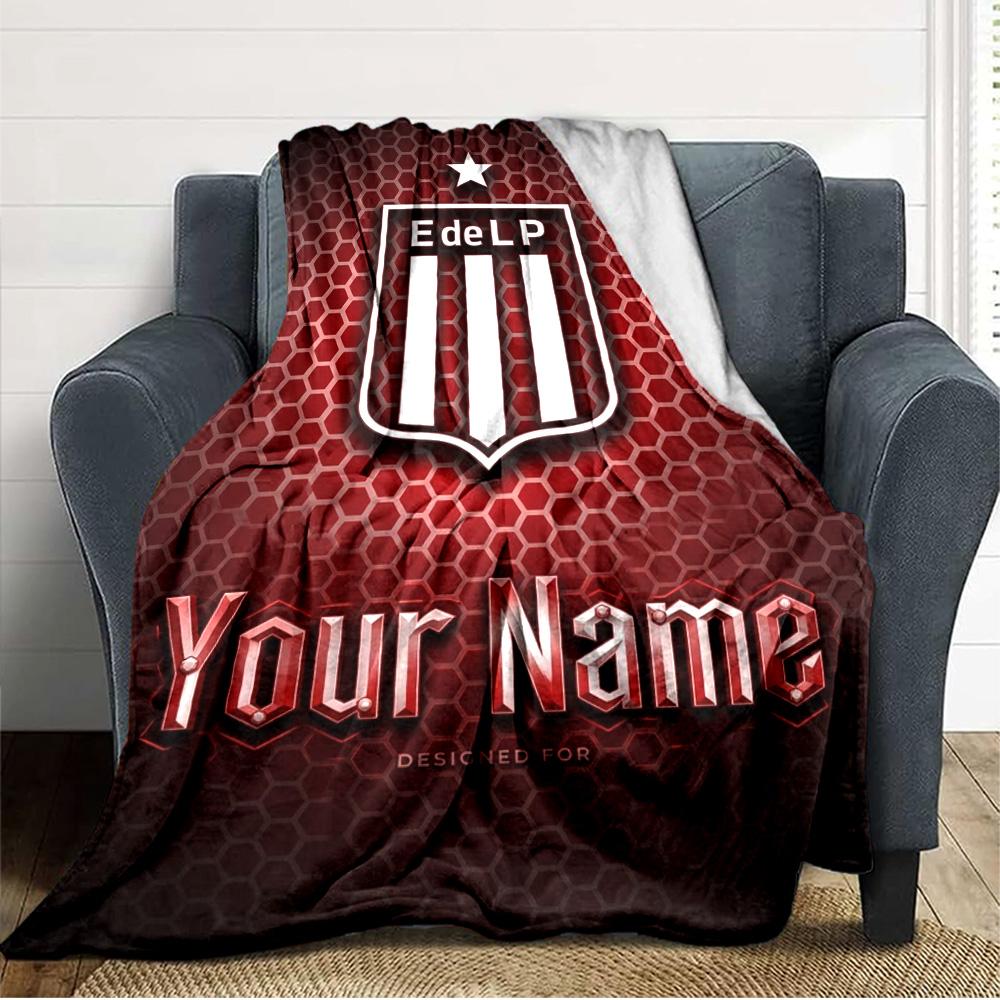 Name Custom ESTUDIANTES LP Print Flannel Blanket High Quality Warm Comfortable Cover for All Seasons Perfect for Gifts Home Decor