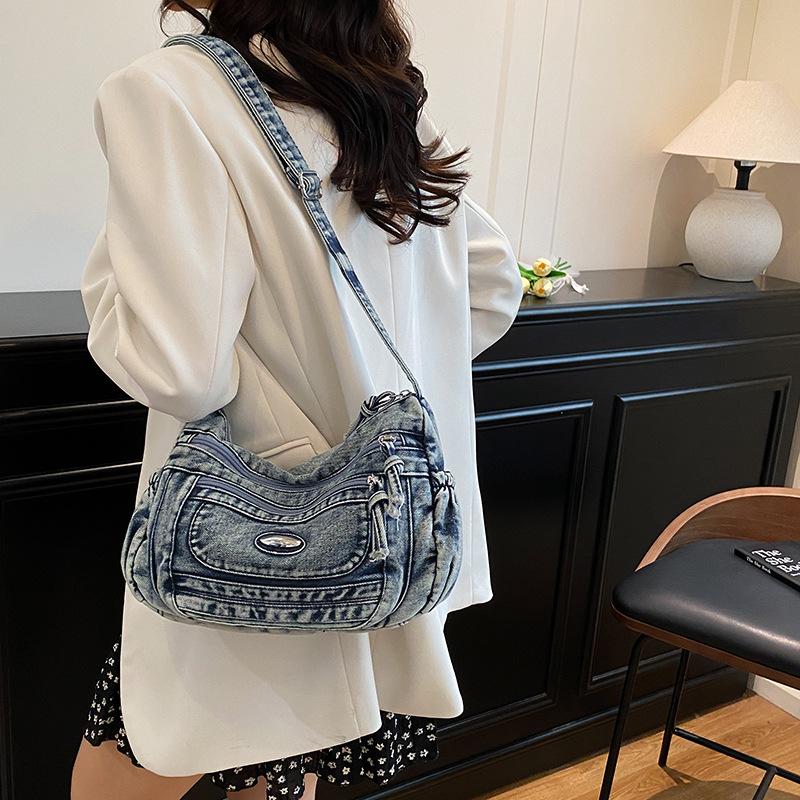 Popular summer new denim bag student large capacity fashion foreign style backpack fashion women's leisure travel bag