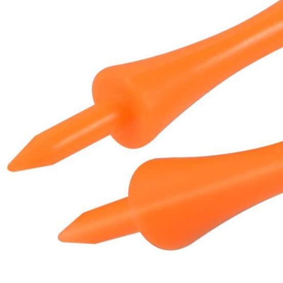 100Pcs/Set Plastic Golf Tees Wear-resisting Stable Creative 70mm Orange Plastic Golf Tees Sporting Devices for Home