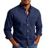 Men'S Shirt With Double Pockets, Casual Long Sleeved Top, Fashionable Cardigan