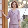 Elegant Chiffon Two-Piece Set for Middle-Aged Women