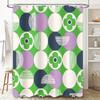 Colorful Retro Geometric Pattern Waterproof Shower Curtain Bathroom Decor With Hooks Modern Design For Bathtub Elevate Space