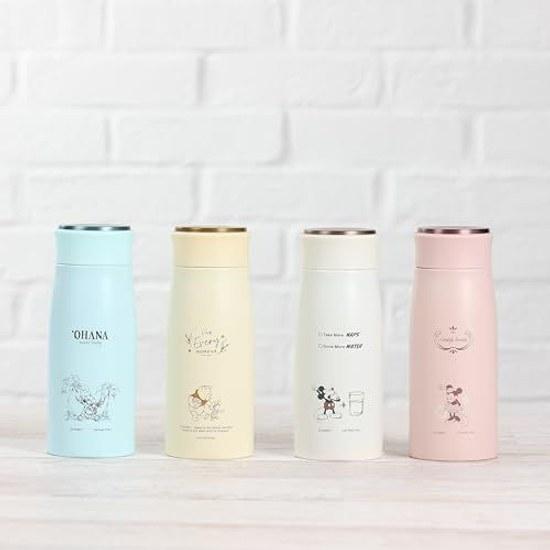 Captain Stag Disney Outdoor Water Bottle Direct Drinking Vacuum Insulated Thermal Preservation Cooling MP Personal 350ml Minnie Mouse Feminine MA-2340