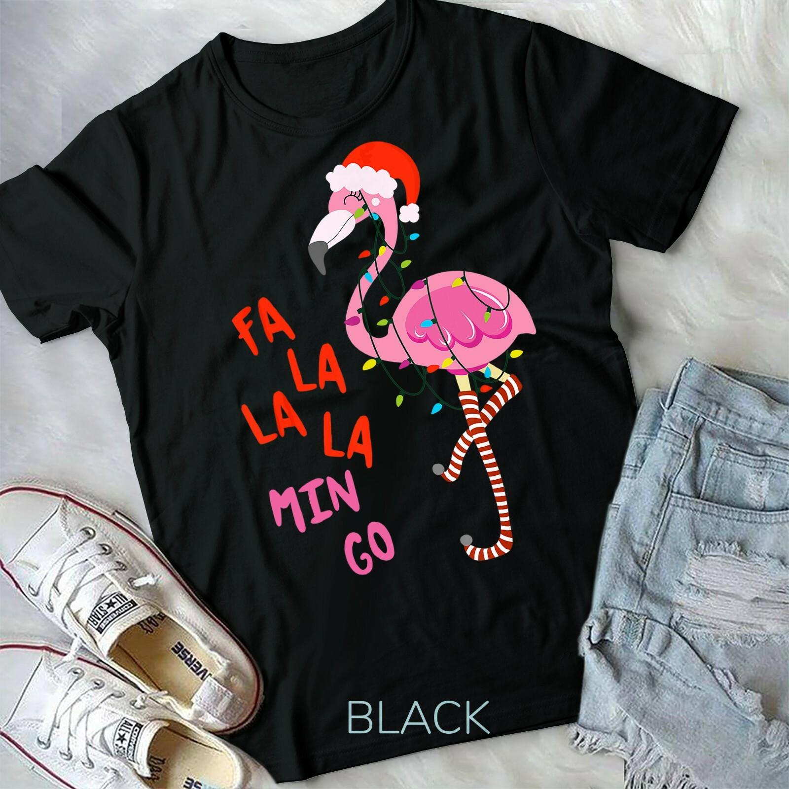 Fa La La La mingo Flamingo for Christmas Xmas Gift Unisex Form T-shirt S
