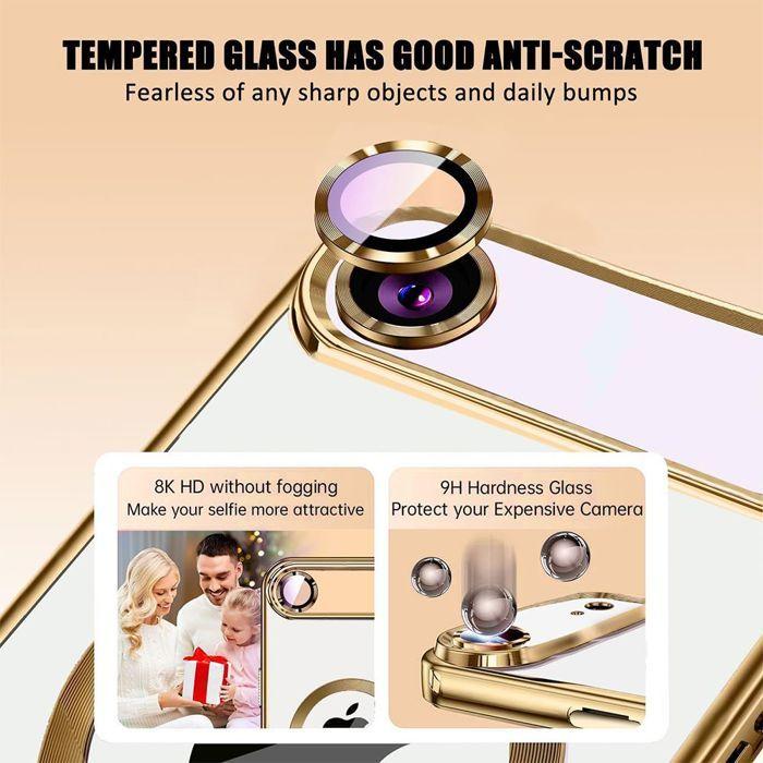 Coque de Protection - BOOLING - pour iPhone Air - avec Cercle Magnétique - Doré - 2 Verres Trempés