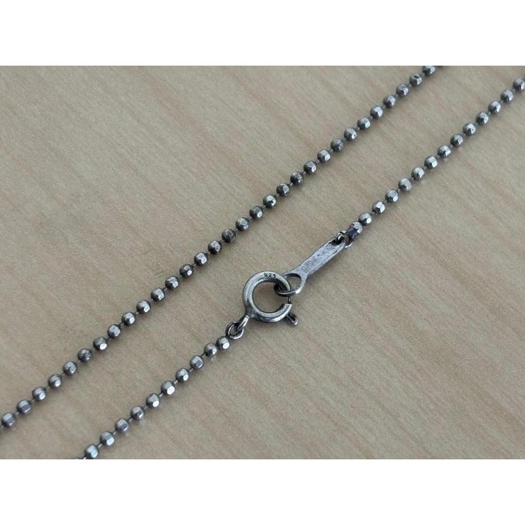 Used Justin Davis Crown Necklace Silver 925 Ball Chain