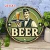 Segno in Latta Metallico Birra Decorazione Murale 20x30cm