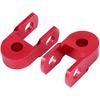 Rear Shock Extender, Aramox 2PCS Absorber Riser Universal Motorcycle High Damping Device Thicken Pad Chassis Extender Taper Riser With Screws Red