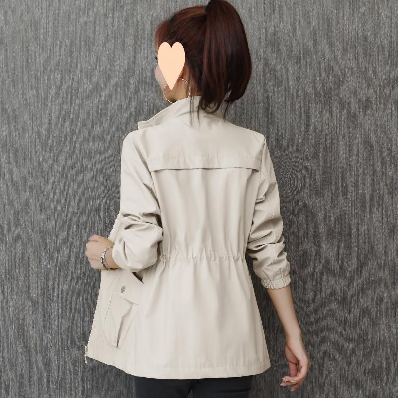 trench coat 2025 new spring clothes waist thin small women spring and autumn women stand-up collar foreign style age-reducing jacket