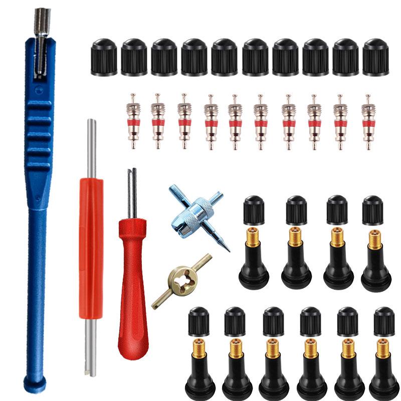 Valve Stem & Core Installation Tool Set for Motorcycles & Cars - Tire Lever Puller (412 & 413)