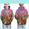 Rick And Morty 3d Digital Print Hooded Sweatshirt For Men Casual Sportswear In Green Gray Black White
