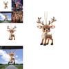 Christmas Reindeer Car Mirror Pendant With Acrylic Material For Home Decor
