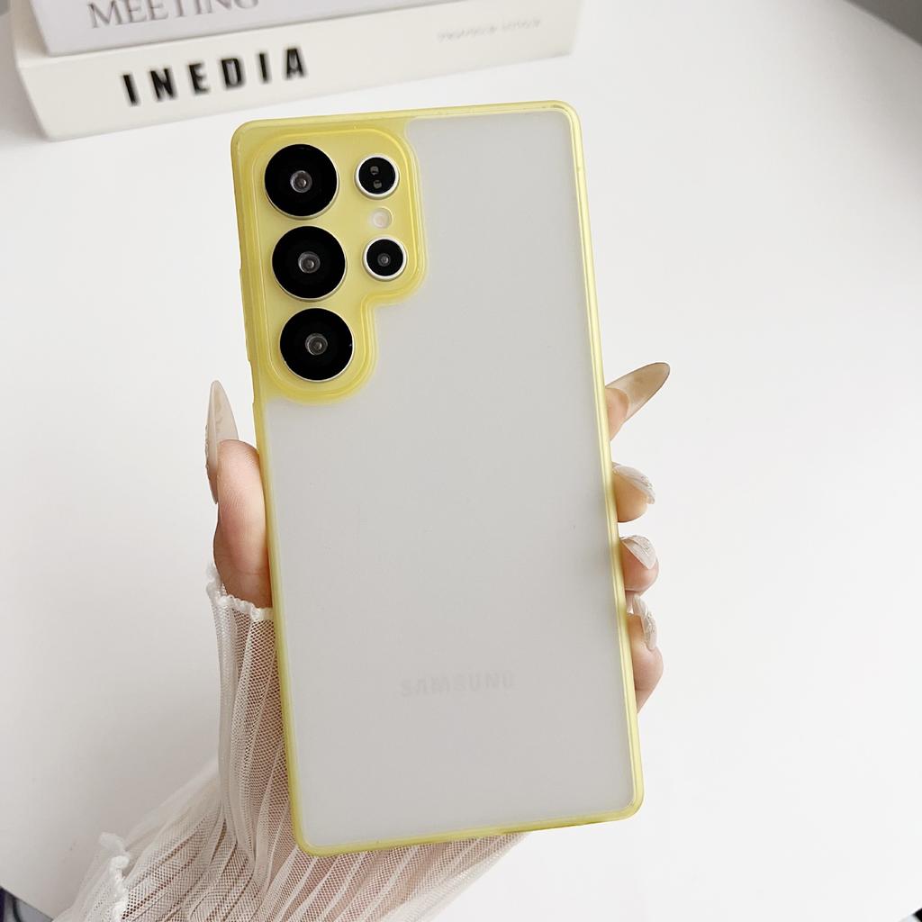 Suitable for Samsung S25ultra Ultra Thin Two In One Matte Semi Transparent Mobile Phone Case S24u Skin Feeling 23 Drop Protection Case