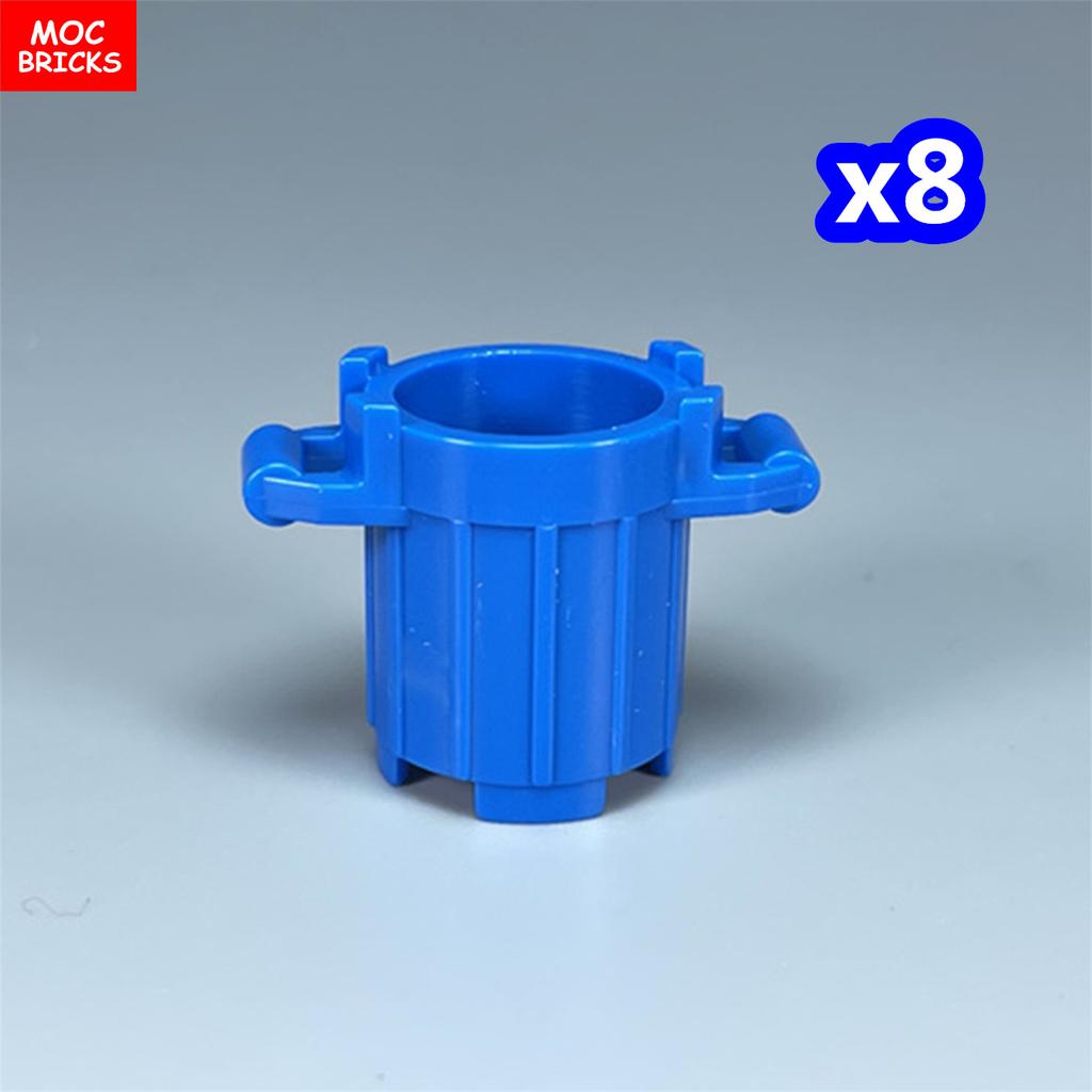 MOC Bricks Container Series Display Box Bucket Basin Pot Pack Basket Attachments Assembled Constructing Blocks Playthings Children Gift