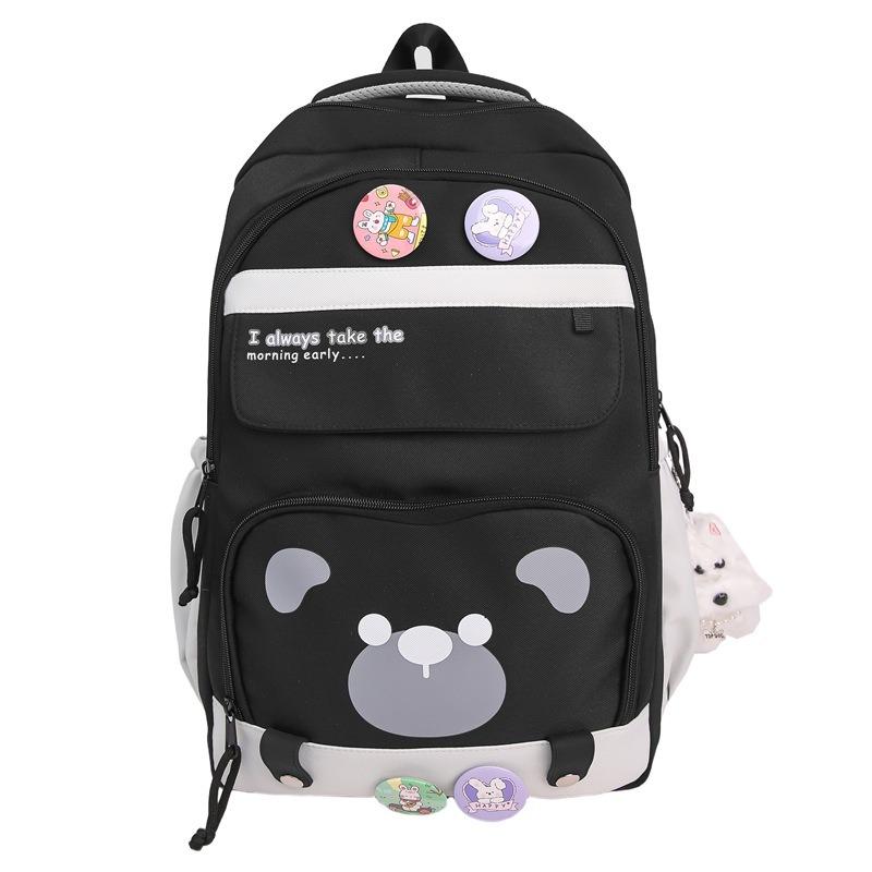High-value Harajuku fresh and sweet candy-colored bear backpack, light and large-capacity backpack for junior high school students