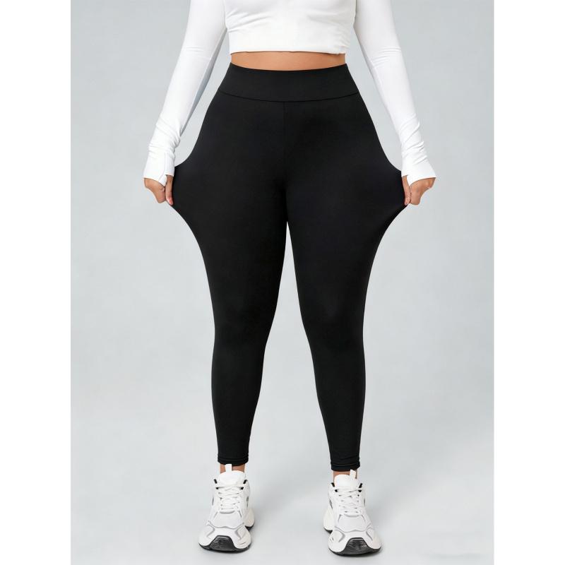 Damen Übergröße Slim Fit Leggings Freizeithose Hüftbetonende Hose Skinny Hose