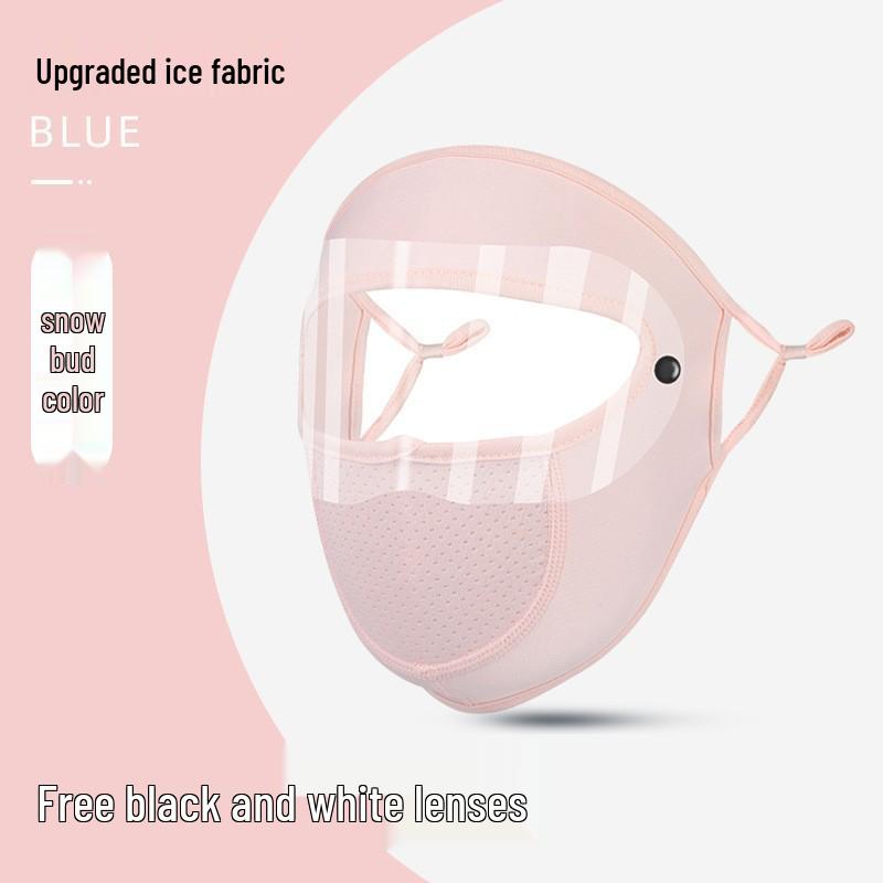 Ice Silk Women's Sunscreen Mask: UV Protection, Breathable, Stylish Design, Protects Eye Corners, 2024 Edition
