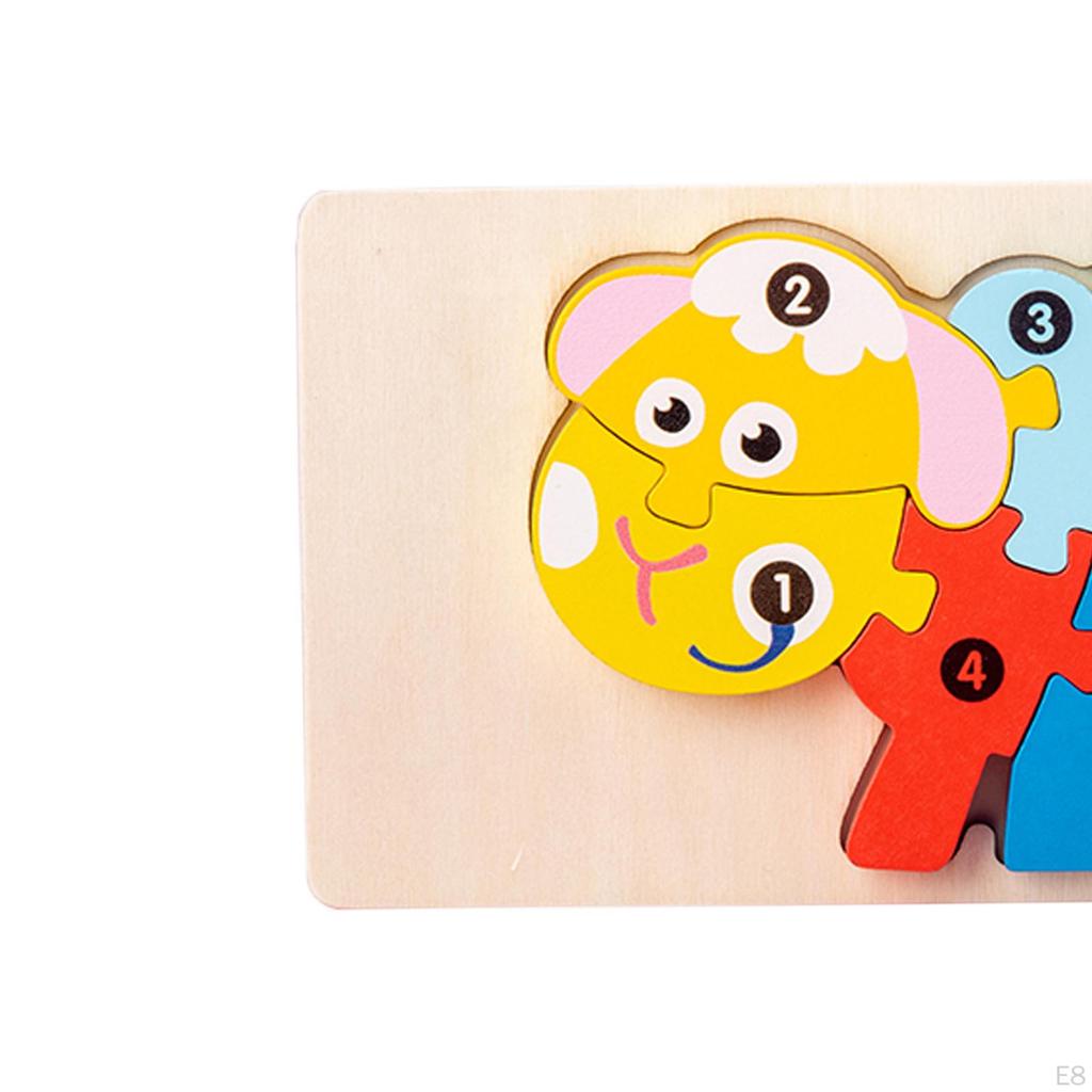 for Toddlers, Montessori Toys, Animal Shaped Wooden Puzzle