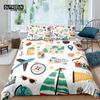 Home Living Luxury 3D Travel Bedding Set Ice Cream Duvet Cover Pillowcase Queen and King EU/US/AU/UK Size Comforter Bedding