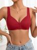 Drahtloser Push-Up Sport-BH mit Frontverschluss für Damen
