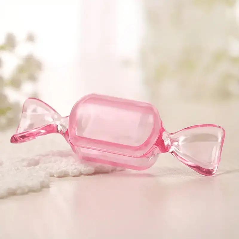 30pcs Transparent Candy-Shaped Jewelry Boxes Small and Adorable Plastic Gift Boxes with Lids DIY Party Favors Weddings Birthdays