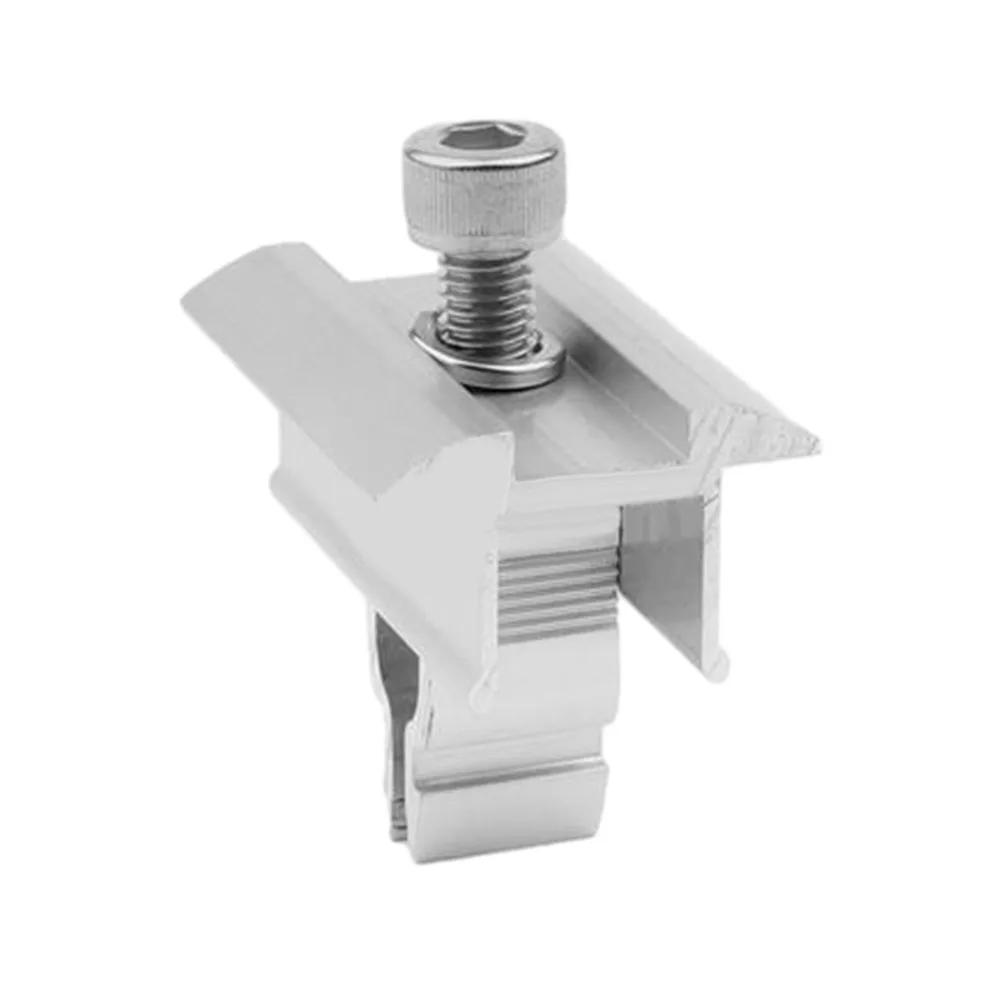 Solar Panel End Clamp Quick Solar Pv Module Fastening Clip Medle End Clamp For Fixing Solar Module Solar Bracket Mounting Clamps