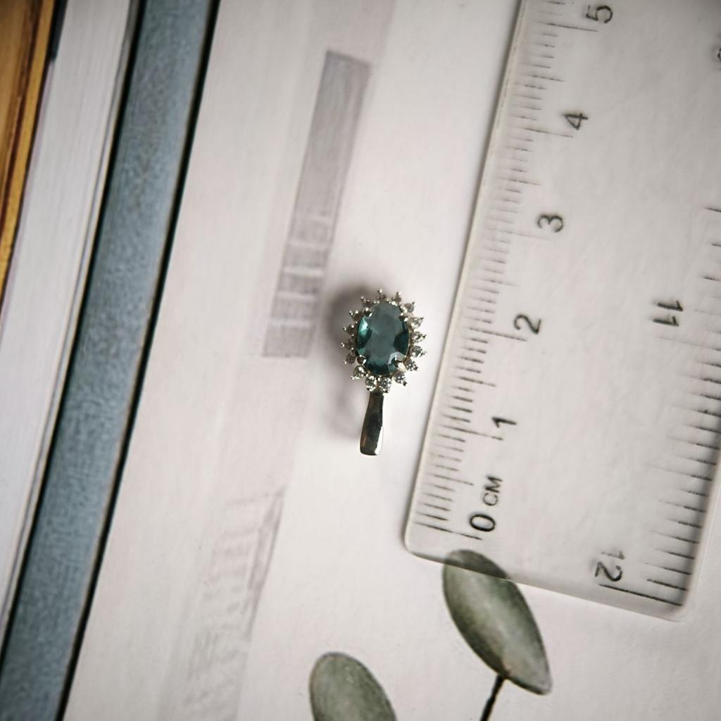 Серебряная подвеска с топазом Лондон Блю 0.746ct (2188544)