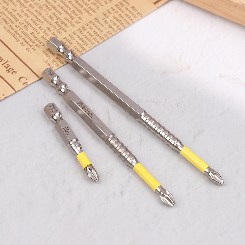 Non-Slip Impact Drill Bit 25/50/65/70/90/150Mm Magnetic Screwdriver Bit Set 1/4 Inch Hexagonal Shank For Electric Drill