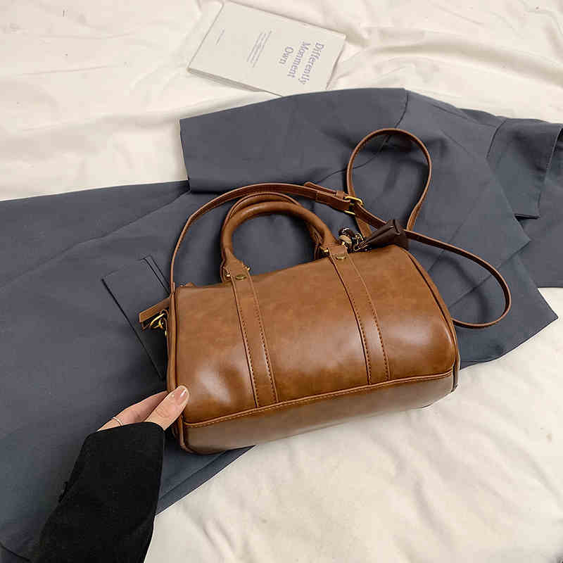 Hochwertige Sense Tote Bowlingtaschen Damen Herbst Winter Mode Umhängetaschen Neue vielseitige PU Leder Umhängetasche