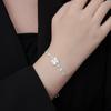 1Pcs Adjustable Chain Four Leaf Clover Bracelet Women Lucky Zircon Opal Jewelry Everyday Gift for Sister