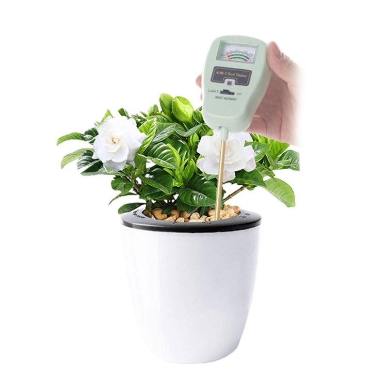 Soil MoistureMeter, 4 In 1 Soil Tester, SoilMoisture/Light/Nutrients/Acidity Meter for Gardenings, Lawn, FarmingS