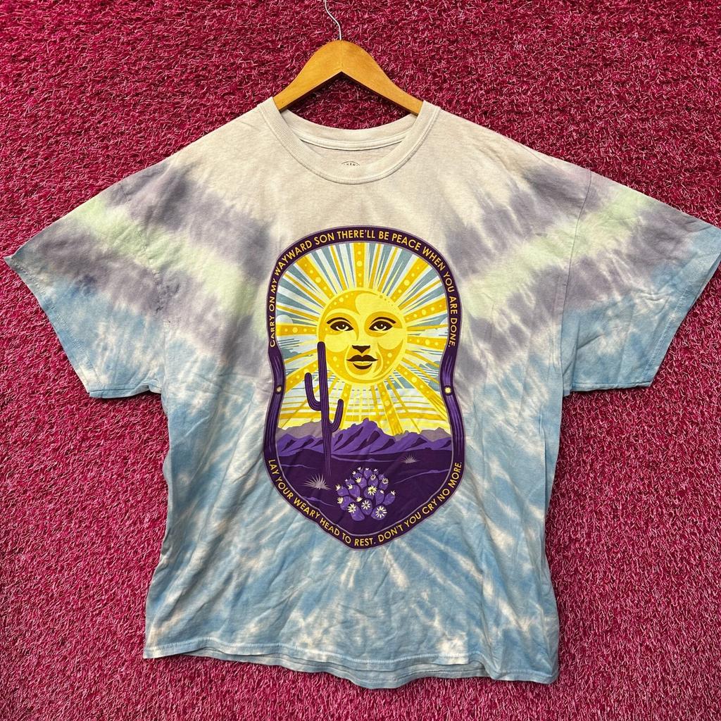 Kansas Carry On My Wayword Son Lyrircs Tie Dye Tshirt