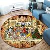 One Piece Poster Round Area Rug Carpet Rug For Living Room Bedroom Sofa Playroom Decor Nonslip Floor Mat