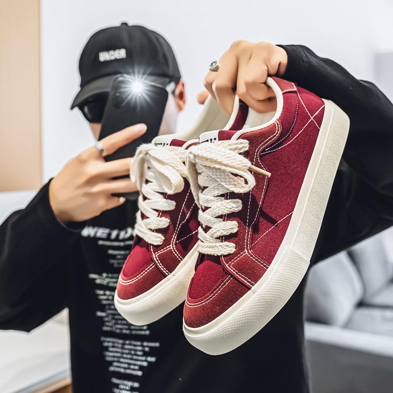 Fashion Brand Men Casual Shoes Street Designer Skateboarding Shoes 2025New Spring Breathable Board Shoes for Men Lace Up Sneaker