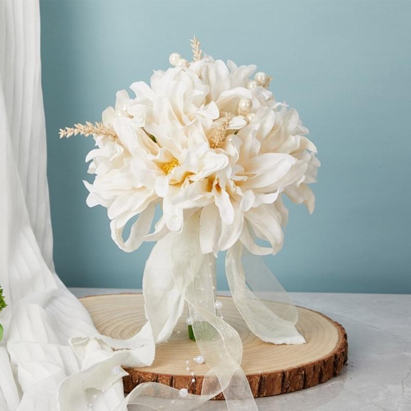 Wedding Bouquets Artificial Flower for Ceremony, Anniversary, Valentines, Photography Props, Wedding Flower Arrangement