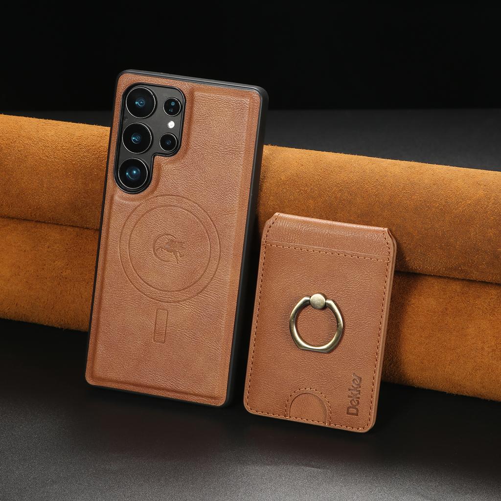 In 1 Detachable Magnetic Card Solt Wallet Leather Case For Samsung Galaxy S25 Ultra S24 Plus S23 A36 A16 A55 A35 A15 Ring Holder