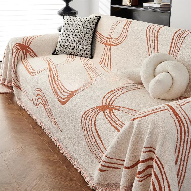 Супер мягкий клейкий осенне-зимний плюшевый чехол для дивана — фото 7