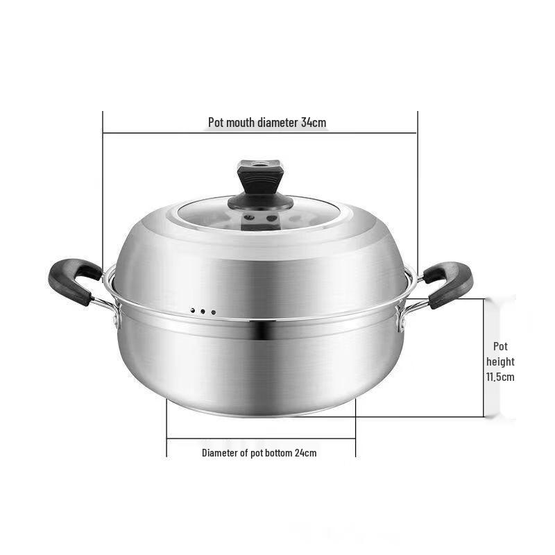 Yizi Lady 34CM Stainless Steel Multi-Purpose Pot 34CM